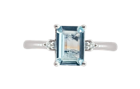 Ringe Quintessenza Dame in Weißgold Acquamarina 0.9 Ct VAN12 - VAN12